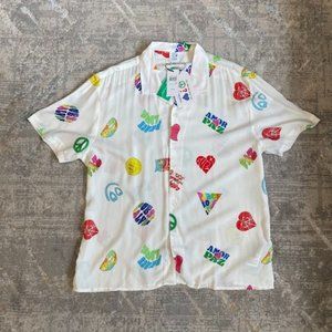 J Balvin/Guess Multicolor Button Down Shirt - Size Large